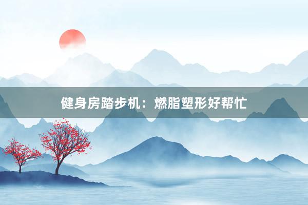 健身房踏步机:燃脂塑形好帮忙